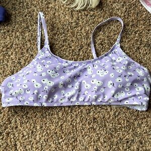 SHEIN Lavender Floral Bikini Top